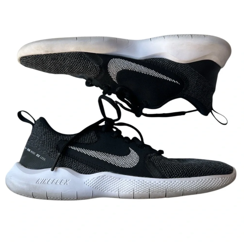 Nike Flex Running Shoes Black White Swoosh and Sole Women’s Size 7.5